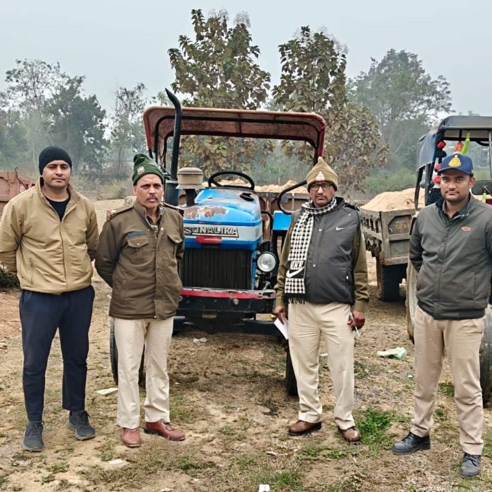 बरही पुलिस ने अवैध रेत से लदी ट्रैक्टर-ट्रॉली पकड़ी:  चालक फरार, बिना दस्तावेजों के हो रहा था परिवहन – Katni News