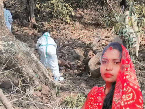 बॉयफ्रेंड ने गर्लफ्रेंड को पत्थर से कुचलकर मार-डाला:गला दबाकर बेहोश किया, 50 मीटर घसीटा, पत्थरों के नीचे छिपाई लाश, बोला-शादी नहीं कर रही थी