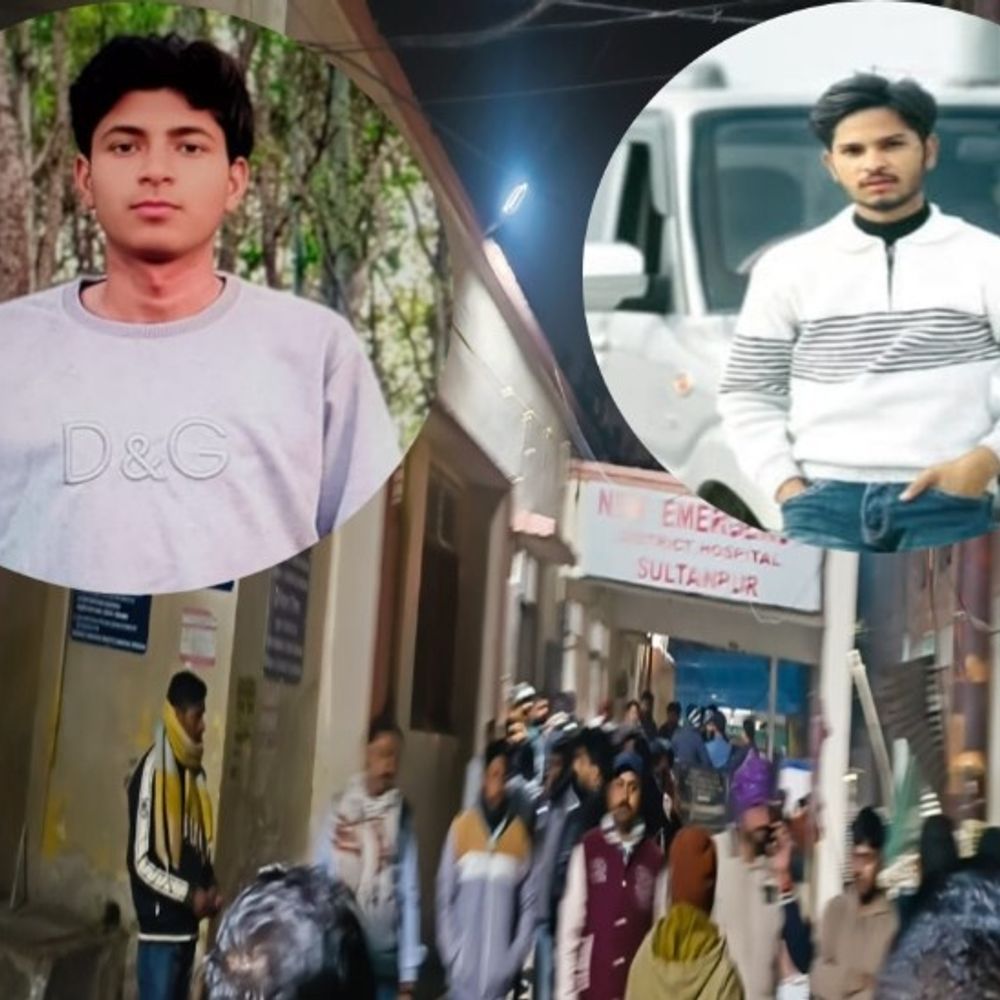 सुल्तानपुर में रोडवेज बस ने बाइक सवार को मारी टक्कर:दो छात्रों की मौत; एक गंभीर घायल; टांडा-बांदा हाइवे पर हुआ हादसा