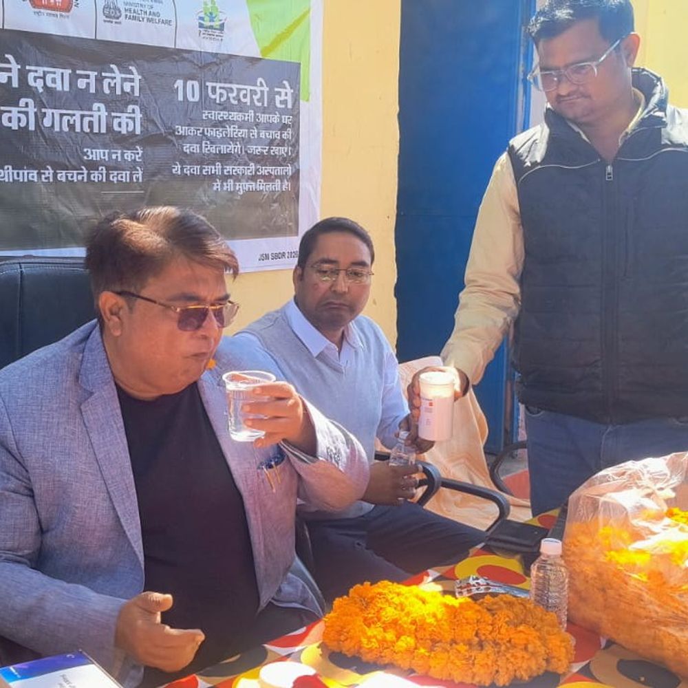 फाइलेरिया उन्मूलन अभियान शुरू:सोनभद्र के दो ब्लॉकों में एमडीए-आईडीए कार्यक्रम का शुभारंभ