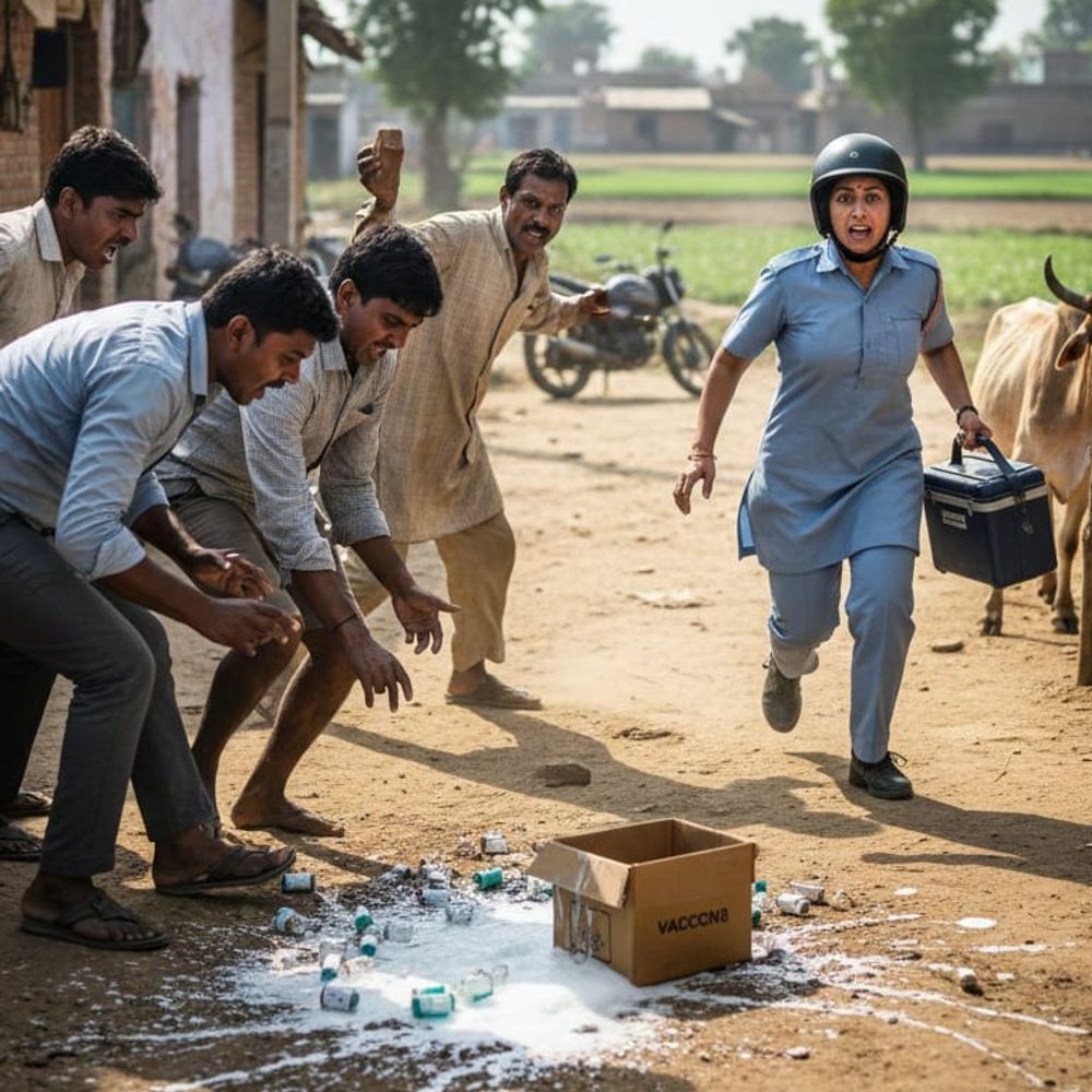 वैक्सीनेशन करने गई महिला अधिकारी पर हमला:बरेली में पिता-पुत्र ने वैक्सीन फेंकी, पशुधन प्रसार अधिकारी से अभद्रता भी की