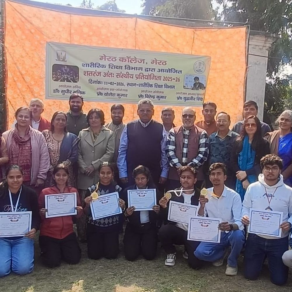 मेरठ कॉलेज में शतरंज प्रतियोगिता का आयोजन:विजेताओं को किया गया सम्मानित, चयनित खिलाड़ी बनेंगे अंतर महाविद्यालय टीम का हिस्सा