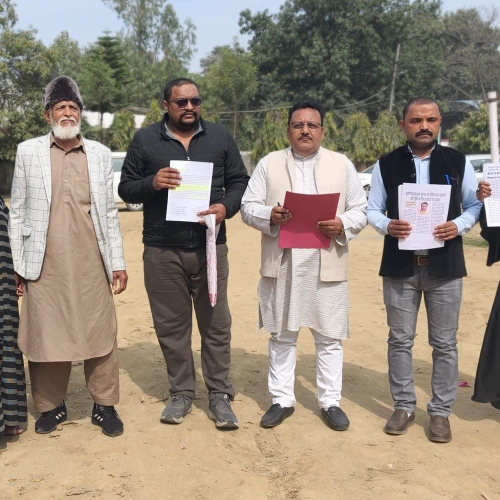 सहारनपुर में कोर्ट आदेश के बाद भी निर्माण रुका:भूमि खरीदारों ने SSP से की शिकायत, गिरफ्तारी की मांग