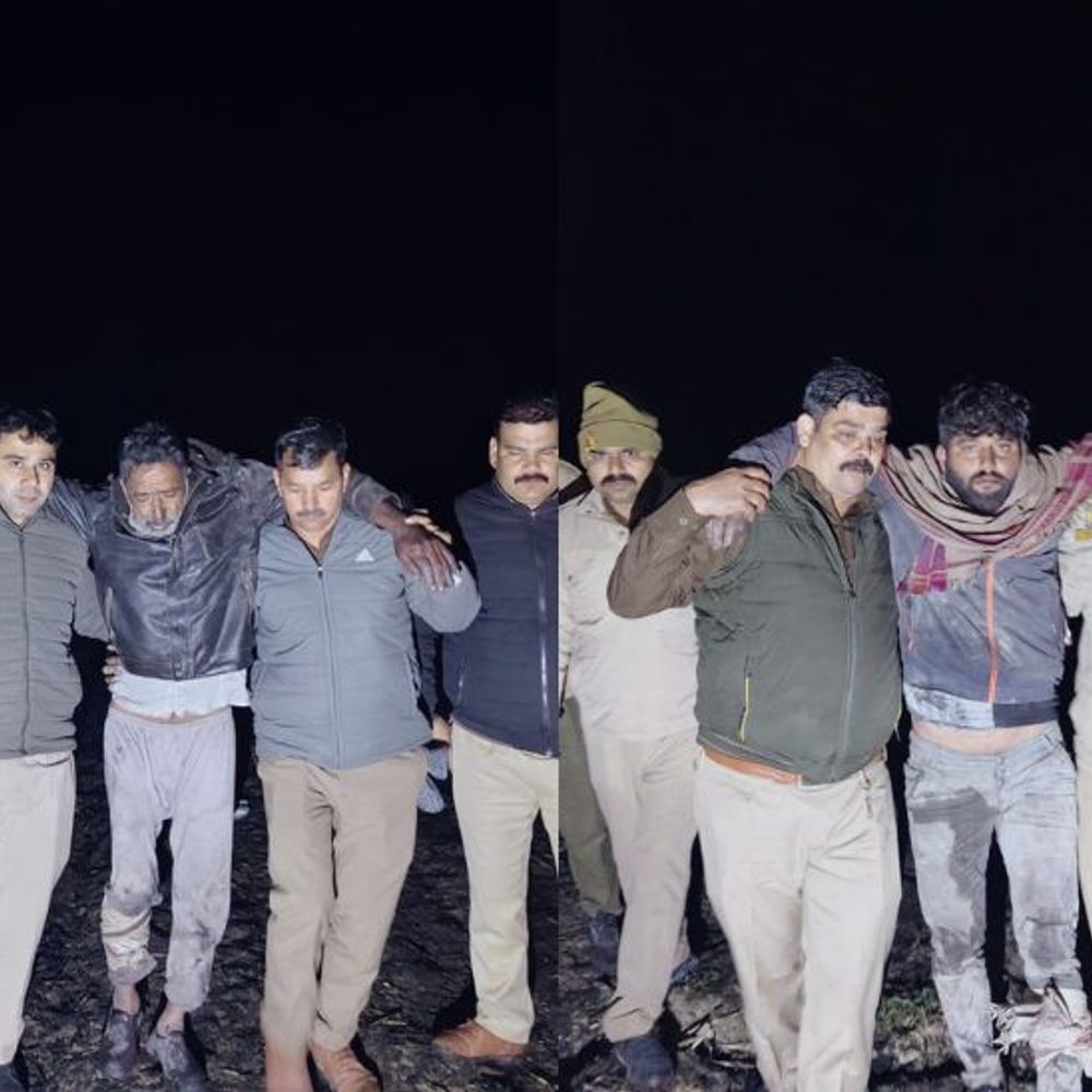 जंगल में घेराबंदी...गोलियां चलीं…दो गौकश के पैर में लगी गोली:गंगोह के कुंडाकलां में आधी रात मुठभेड़, जिंदा बछिया छुड़ाई, पांच आरोपी अंधेरे में फरार