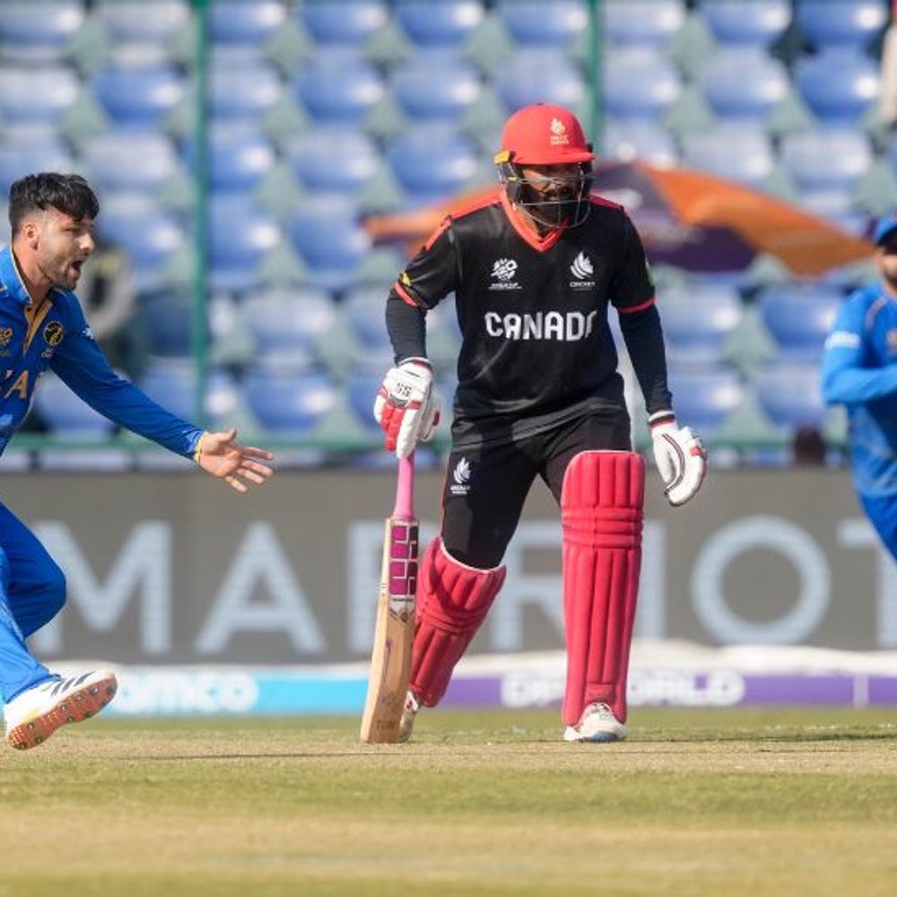 टी-20 वर्ल्डकप, कनाडा का पांचवां विकेट गिरा:हर्ष ठाकेर अर्धशतक लगाकर आउट, UAE के जुनैद सिद्दीकी को 3 विकेट