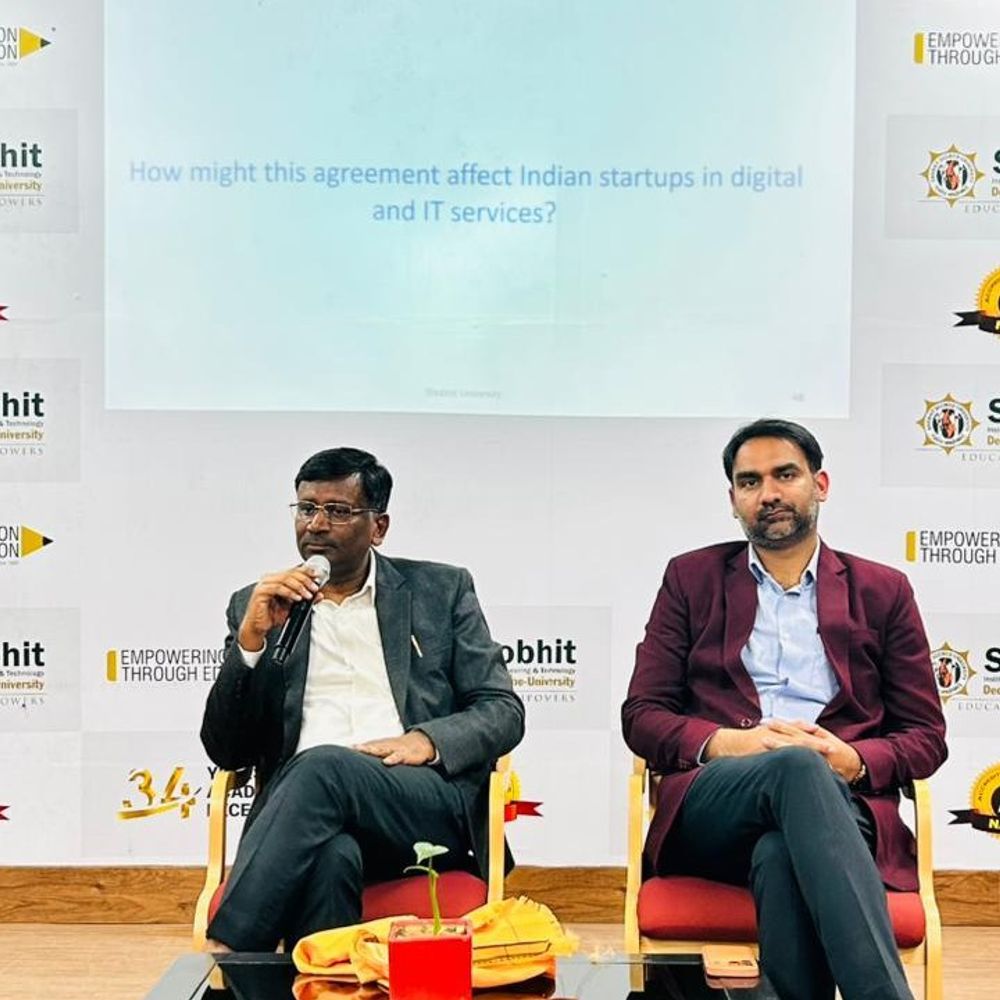 भारत–ईयू मुक्त व्यापार समझौते पर शोभित विश्वविद्यालय में मास्टरक्लास:छात्रों को बताए वैश्विक व्यापार के अवसर