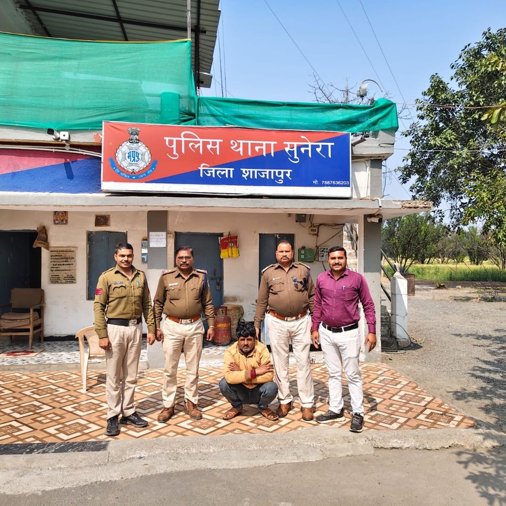 शाजापुर में 3 साल से फरार इनामी वारंटी पकड़ाया:गौवंश परिवहन मामले में मंदसौर से गिरफ्तार, 5 हजार का इनाम था