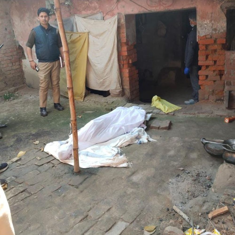 सुल्तानपुर में वृद्ध की कुल्हाड़ी से वार कर हत्या:साल भर पहले पागल महिला को लेकर आया था, हिरासत में महिला