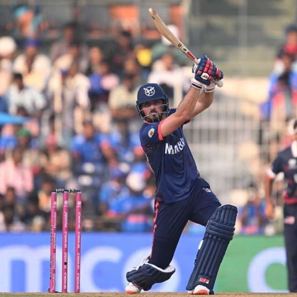 टी-20 वर्ल्डकप में अमेरिका ने 200 रन का टारगेट दिया:नामीबिया का चौथा विकेट गिरा, लौरेन स्टीनकैंप के बाद कप्तान इरास्मस आउट