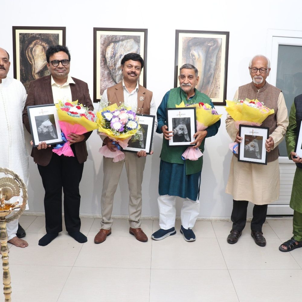 प्रकृति में गणेश के 38 रूप:लखनऊ की कला स्रोत आर्ट गैलरी में 'गजानन' प्रदर्शनी