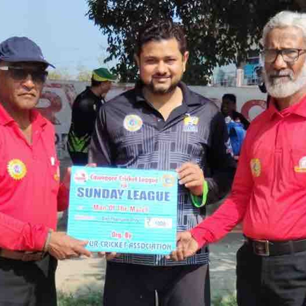 अर्पित तिवारी ने जड़ा शतक, रवि सोनकर ने लिए 5:कानपुर संडे लीग में तीन टीमों ने जीते मैच