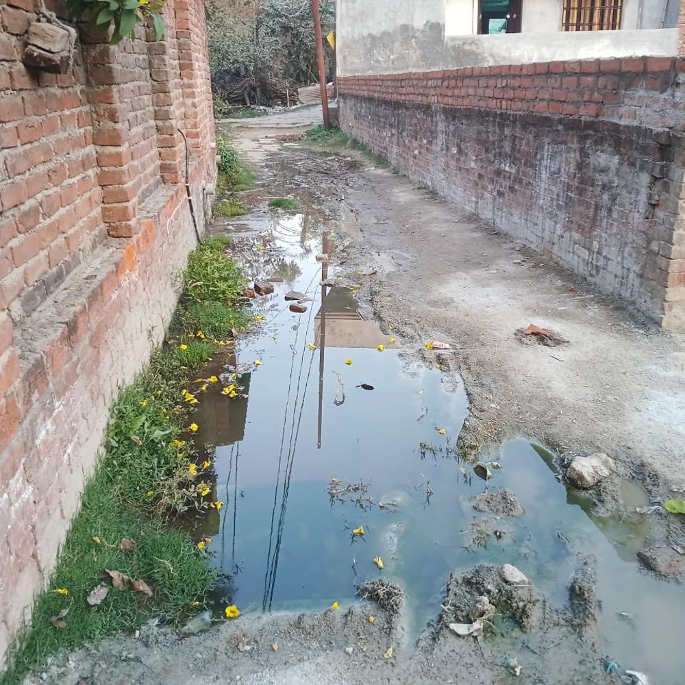 चंदौली वार्ड 12 में जलभराव, सड़कें बदहाल:निवासियों को आवागमन में परेशानी, संक्रमण का खतरा बढ़ा