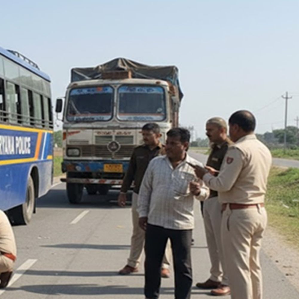 पलवल में पुलिस बस को ट्रक ने मारी टक्कर:  सिपाही को चोटें लगी; चंडीगढ़ हाईकोर्ट जा रहे थे, नशे में था ड्राइवर – Palwal News