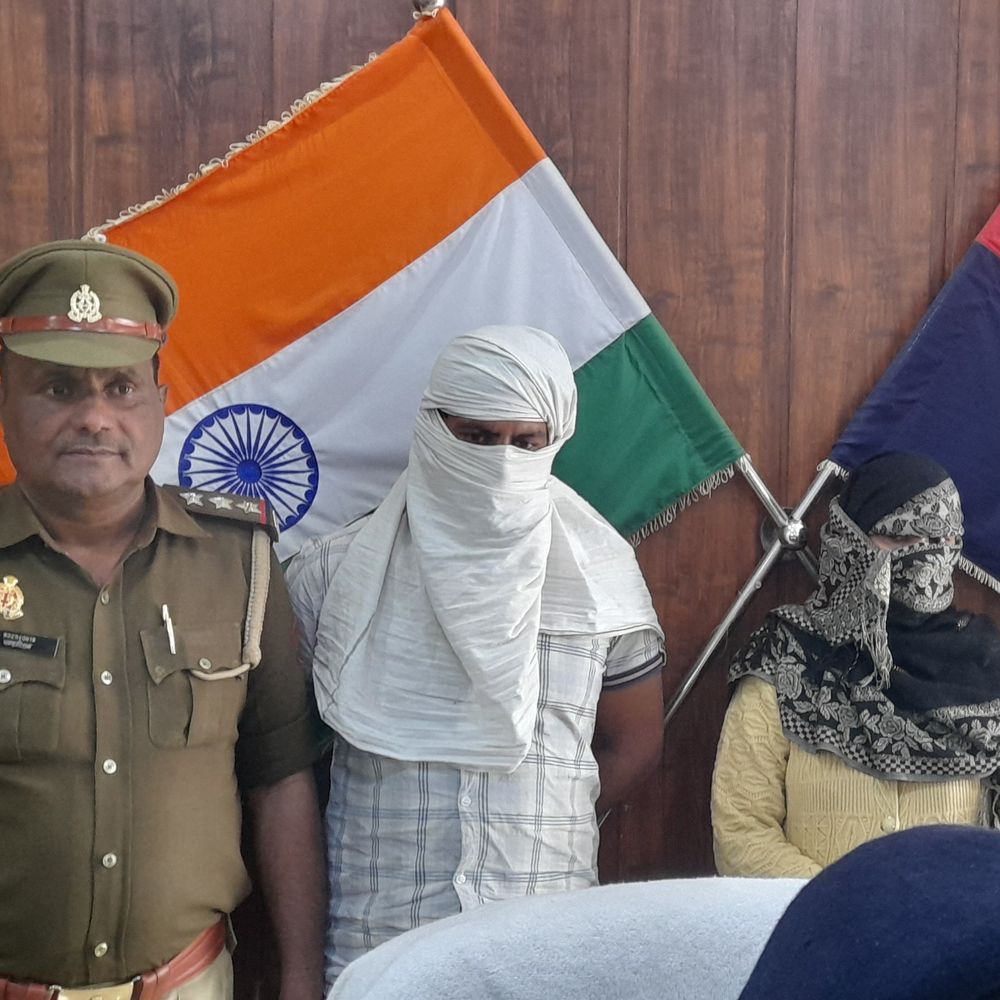 बुलंदशहर में अवैध संबंधों के चलते पति की हत्या:पुलिस ने नीरज हत्याकांड का खुलासा, पत्नी और प्रेमी गिरफ्तार