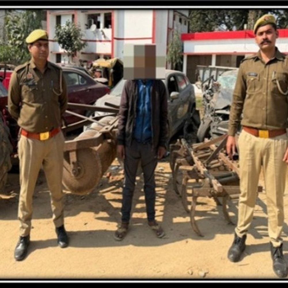 बिजनौर में चोरी का टिलर बरामद, आरोपी गिरफ्तार:पुलिस ने दो अलग-अलग मामलों का खुलासा किया