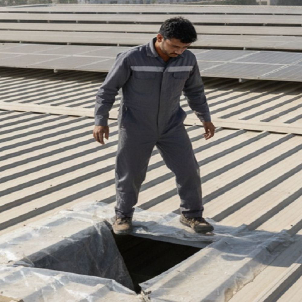 पानीपत की फैक्ट्री में छत से गिरा कर्मचारी:सोलर पैनल साफ करने चढ़ा था, यूपी का रहने वाला, गुरुग्राम रेफर