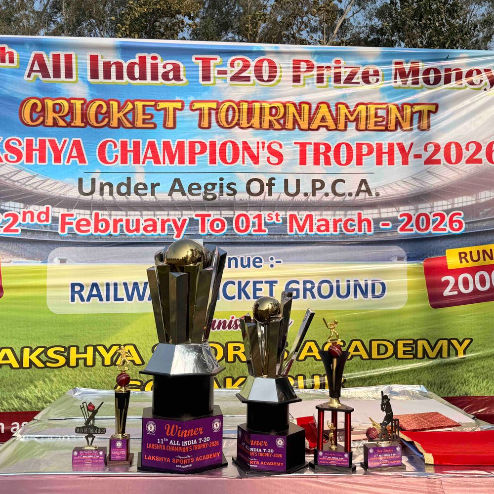 गोरखपुर में लक्ष्य चैम्पियंस ट्रॉफी कि हुई शुरुआत:पहले दिन इंदौर-लखनऊ ने जीता मैच, खिलाड़ियों में दिखा जबरदस्त जोश