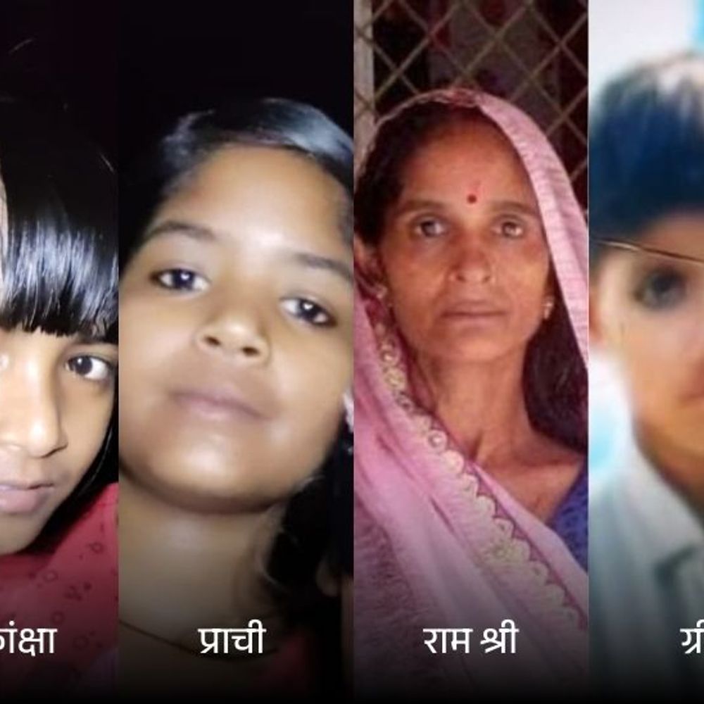 पति-पत्नी और तीन बच्चों का शव घर में मिला:पत्नी के गले पर रेतने के गहरे निशान, बच्चों के मुंह निकल रहा था झाग और खून; कासगंज का मामला