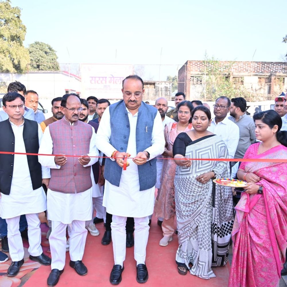 उद्यान मंत्री ने सरस मेला का शुभारंभ किया:4 स्वयं सहायता समूहों को 7 करोड़ 63 लाख से ज्यादा का चेक बांटा