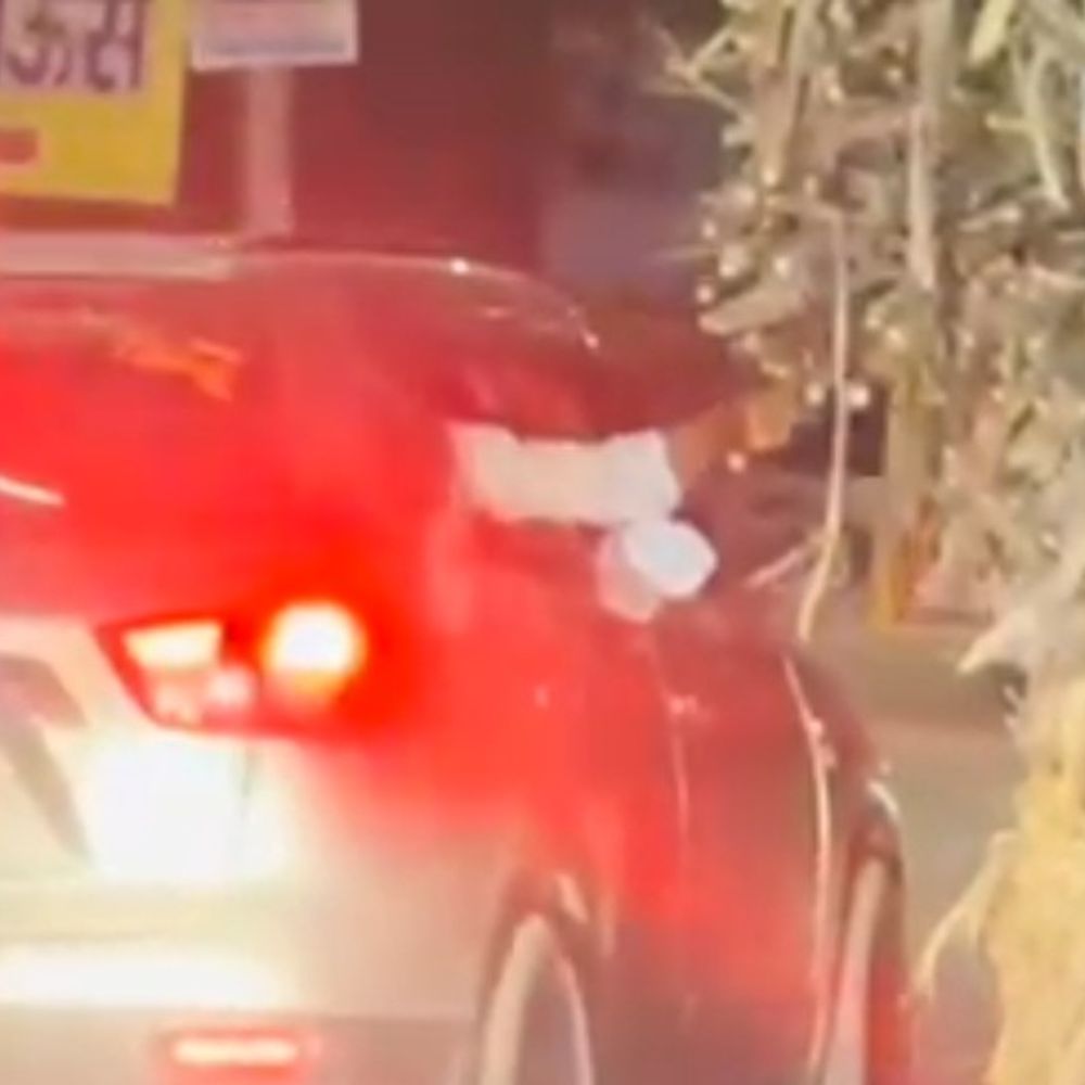 कार की खिड़की से निकलकर ट्रक से गन्ना खींचा, VIDEO:मेरठ रोड पर युवकों ने हरकत, पहचान में जुटी पुलिस