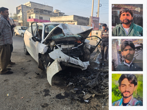 डिवाइडर से टकराई कार, सगे भाइयों समेत 3 की मौत:  2 ही बेटे थे, 2 दोस्त घायल; फाजिल्का में डील कर घर लौट रहे थे – Abohar News