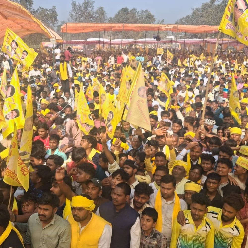 आजमगढ़ में सपा के गढ़ को भेदने में लगे मंत्री:ओमप्रकाश राजभर ने ब्राह्मण शंखनाद महारैली से भरी हुंकार तो अनिल राजभर ने सुहेलदेव के सहारे साधा निशाना