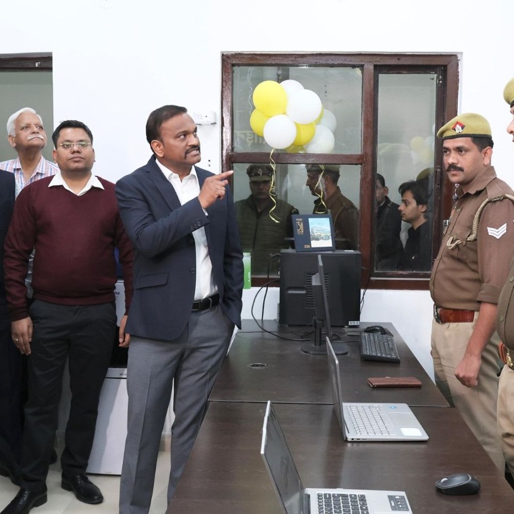 इंदिरापुरम थाना नया लुक में तैयार:CP जे. रविंद्र ने कहा कि जनता के बैठने के लिए विशेष ध्यान रखा गया