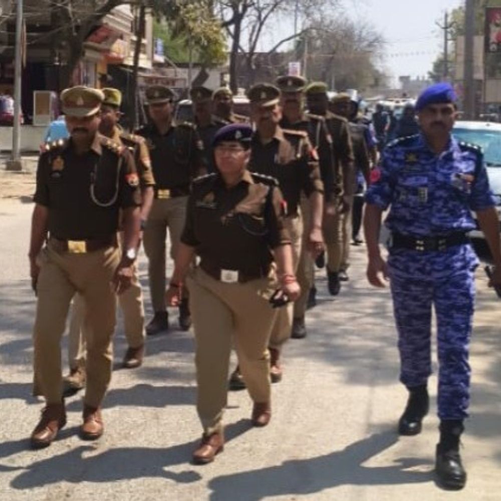 प्रतापगढ़ में होली को लेकर सुरक्षा बढ़ी:सीओ सदर और आरएफ ने ड्रोन से की संवेदनशील इलाकों की निगरानी