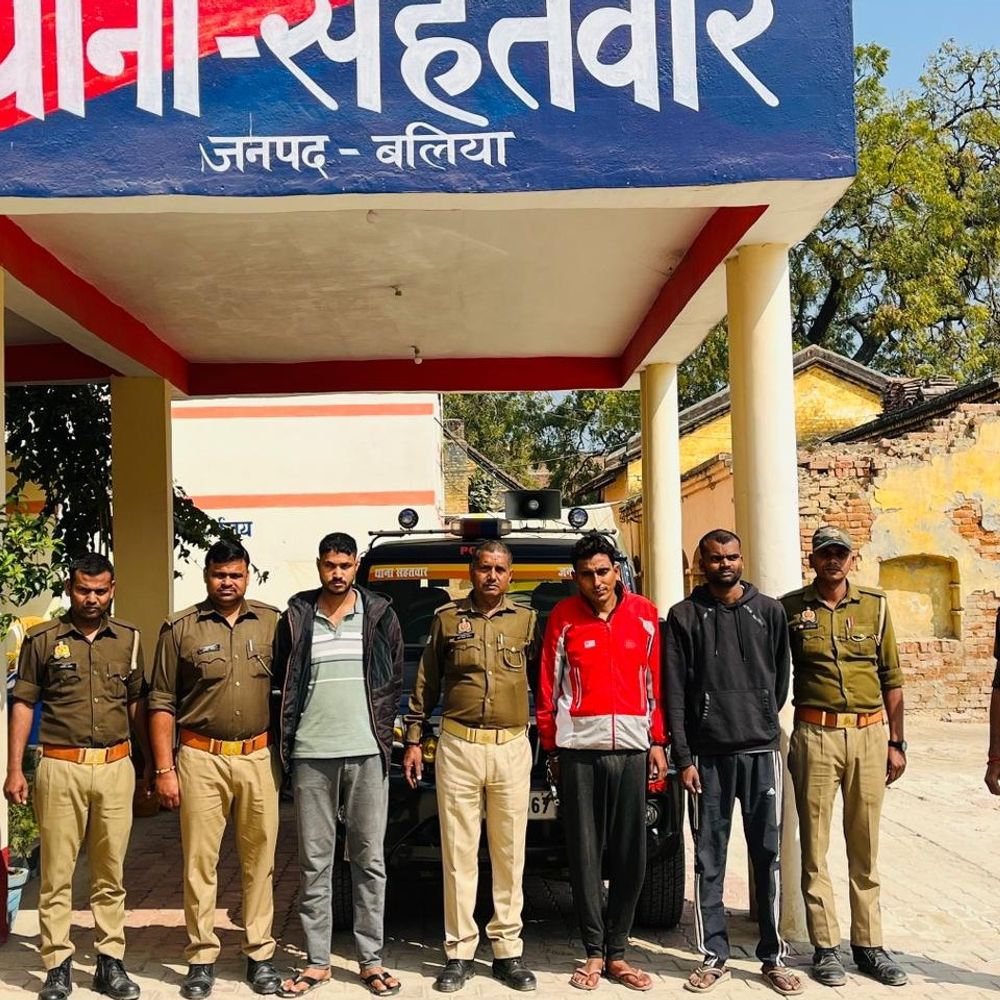 युवक की हत्या, 24 घंटे में तीन आरोपी गिरफ्तार:सहतवार पुलिस ने बलिया में की कार्रवाई, कोर्ट भेजा