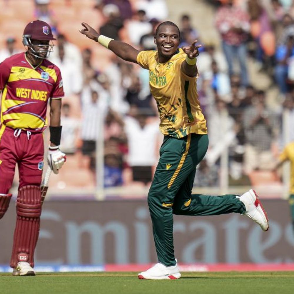 टी-20 वर्ल्डकप सुपर-8; वेस्टइंडीज का 7वां विकेट गिरा:एनगिडी को 3, बॉश-रबाडा को 2-2 विकेट; साउथ अफ्रीका जीता तो भारत की राह आसान