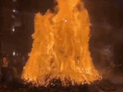 श्रीगंगानगर में चंग की थाप पर गाए लोक-गीत, लगाया गुलाल:  विधि-विधान से किया होलिका दहन, लगाई परिक्रमा – Sriganganagar News