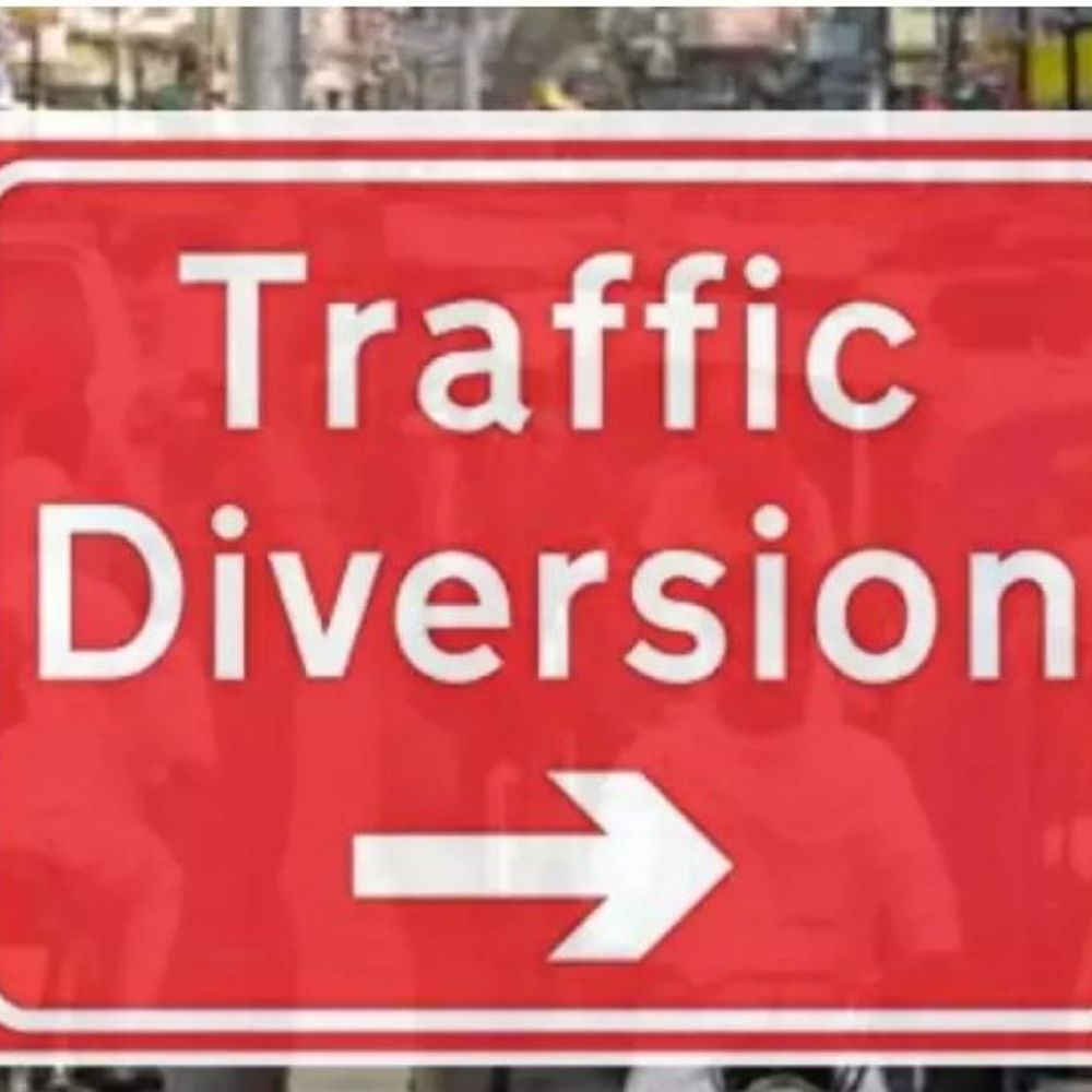 होलिका दहन के चलते शहर में रूट डायवर्जन लागू:डायवर्जन 2 मार्च की रात्रि 10 बजे से आधी रात 2 बजे तक रहेगा प्रभावी