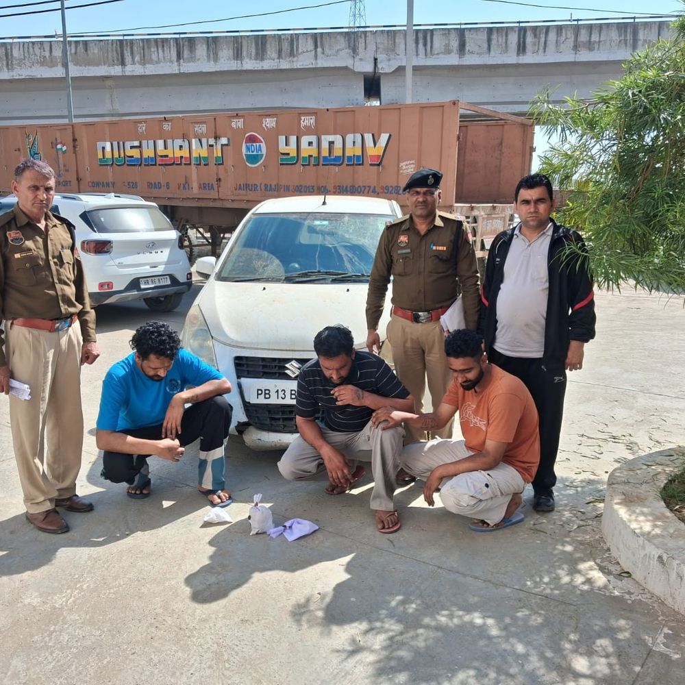 जींद में तीन ड्रग तस्कर अरेस्ट:  कार में सवार होकर जा रहे थे, तलाशी में बरामद हुई हेरोइन, पंजाब के रहने वाले – Narwana News