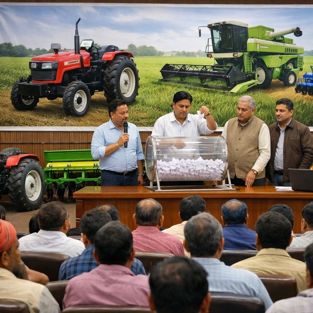 सिद्धार्थनगर में कृषि यंत्रों पर अनुदान के लिए ई-लॉटरी:6 मार्च को कलेक्ट्रेट सभागार में होगा किसानों का चयन