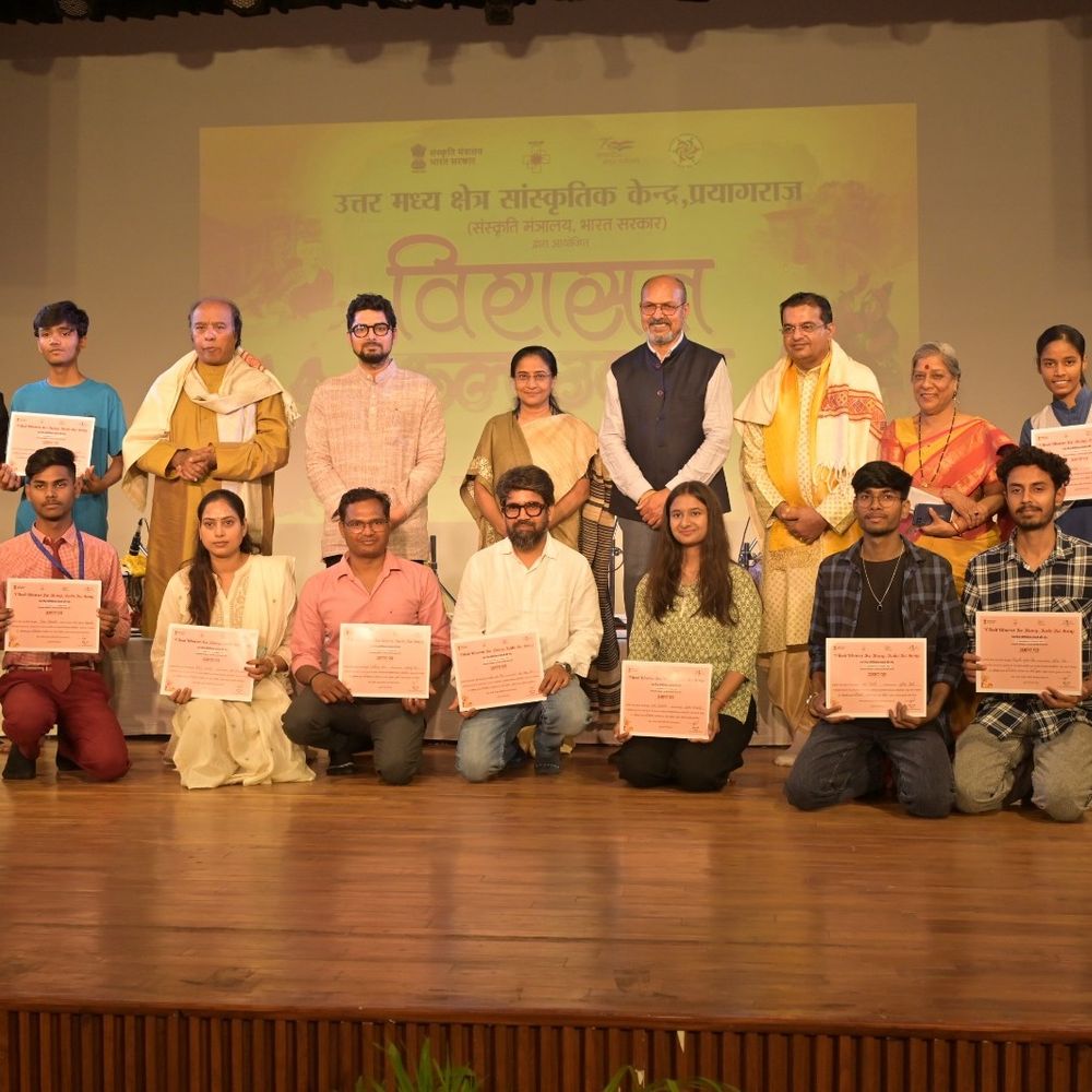 प्रयागराज में 7 दिवसीय 'विरासत कला उत्सव' शुरू:पंडित चेतन जोशी, वसिफुद्दीन डागर ने दी शानदार प्रस्तुति