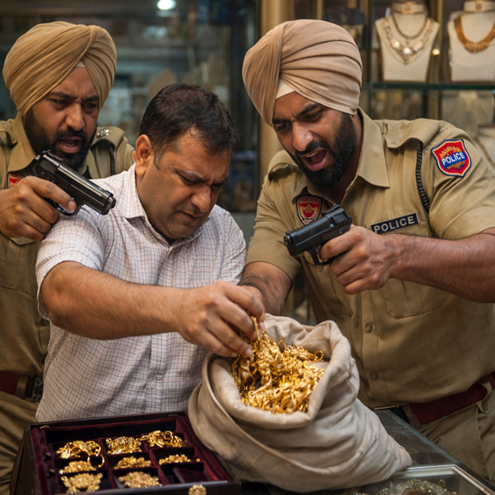 लुधियाना में फर्जी पुलिस बनकर लूट:  बस स्टैंड के बाहर सुनार के कर्मचारी से 10 लाख का सोना लेकर फरार, छापामारी जारी – Ludhiana News