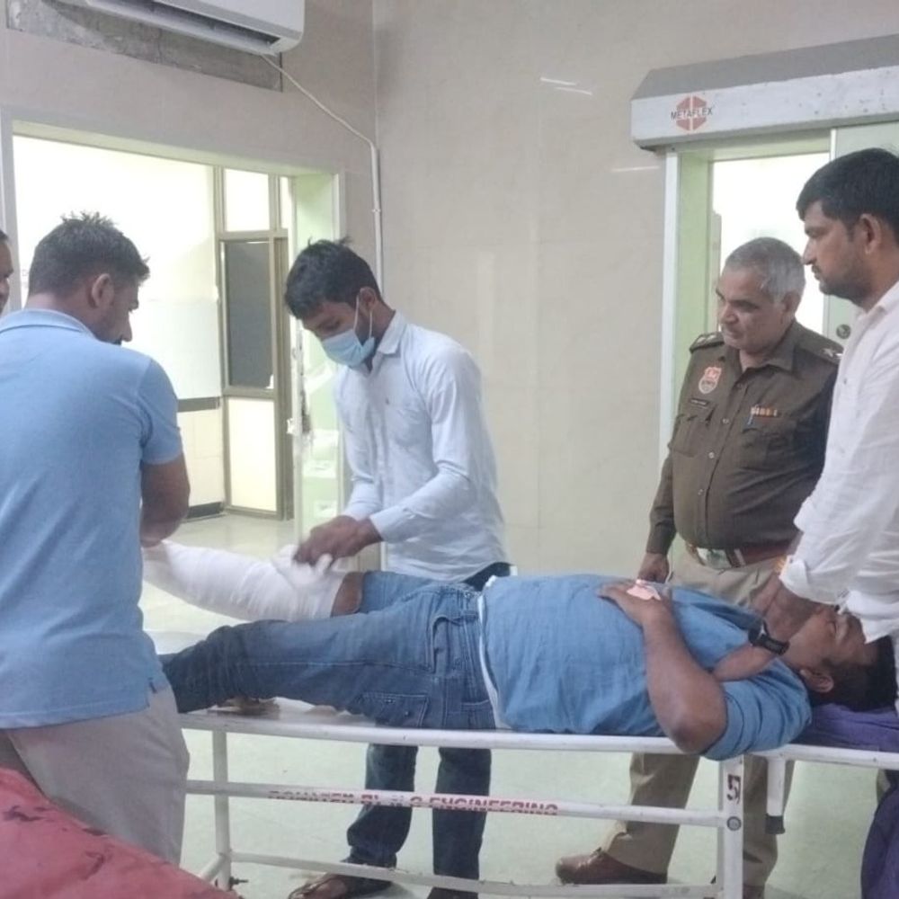 नूंह में स्कॉर्पियो ने पुलिसकर्मी को मारी टक्कर:  अस्पताल में भर्ती, बदमाशों की गाड़ी रोकने के दौरान घायल, CCTV फुटेज से तलाश – Nuh News