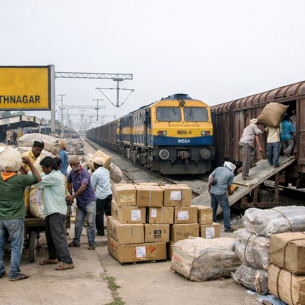 सिद्धार्थनगर रेलवे स्टेशन पर गुड्स प्लेटफॉर्म शुरू:मालगाड़ियों की रैक लगने से व्यापारियों को मिली राहत
