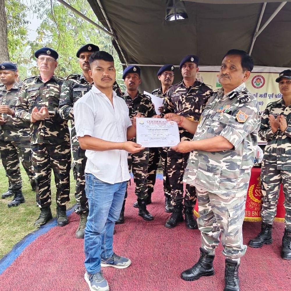 एसएसबी भर्ती से पहले का प्रशिक्षण कार्यक्रम समाप्त:सीमावर्ती युवाओं को प्रमाण पत्र दिए गए
