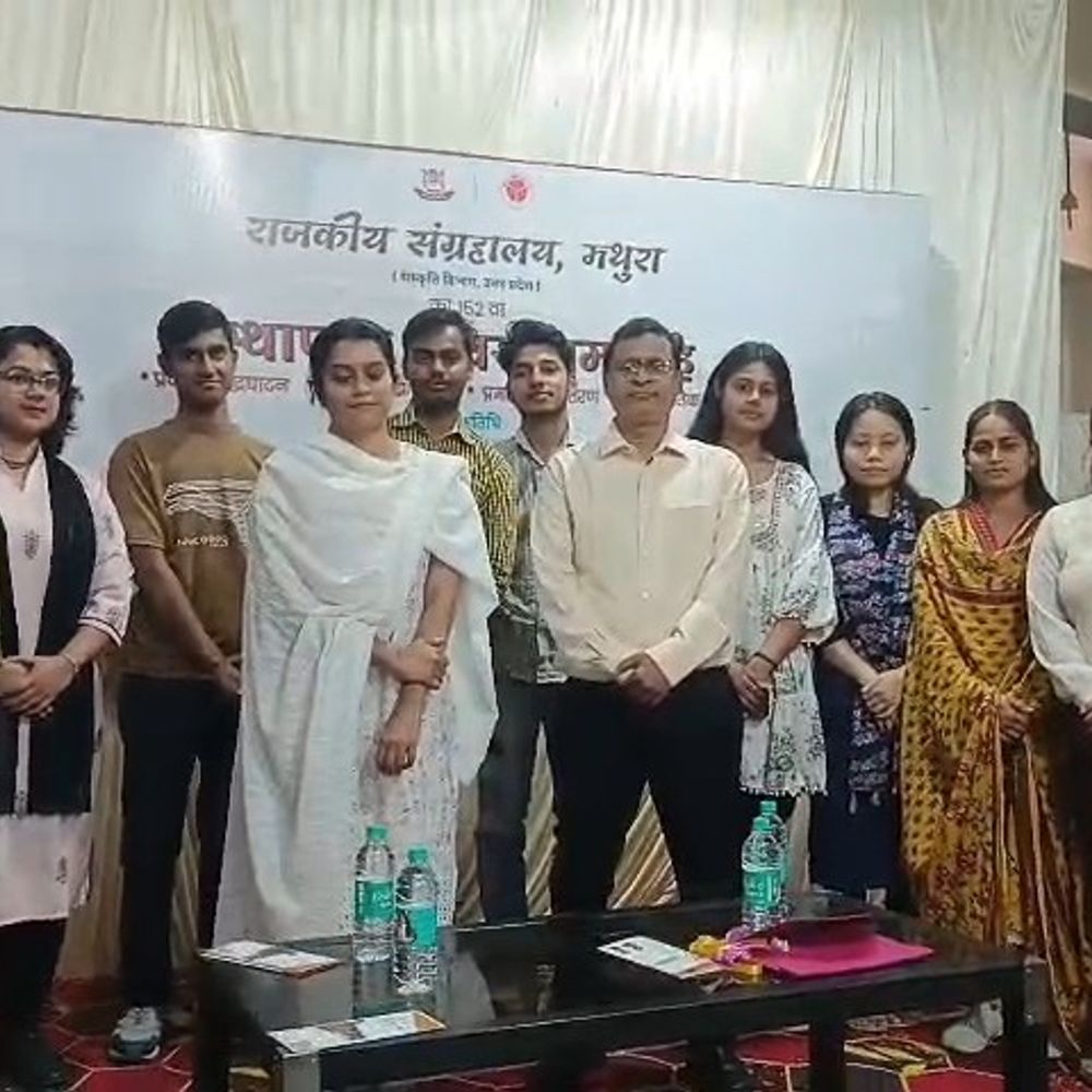 राजकीय संग्रहालय मथुरा का 152वां स्थापना दिवस:उपाध्यक्ष लक्ष्मी नागप्पन ने किया उद्घाटन, कलाकारों को सम्मान