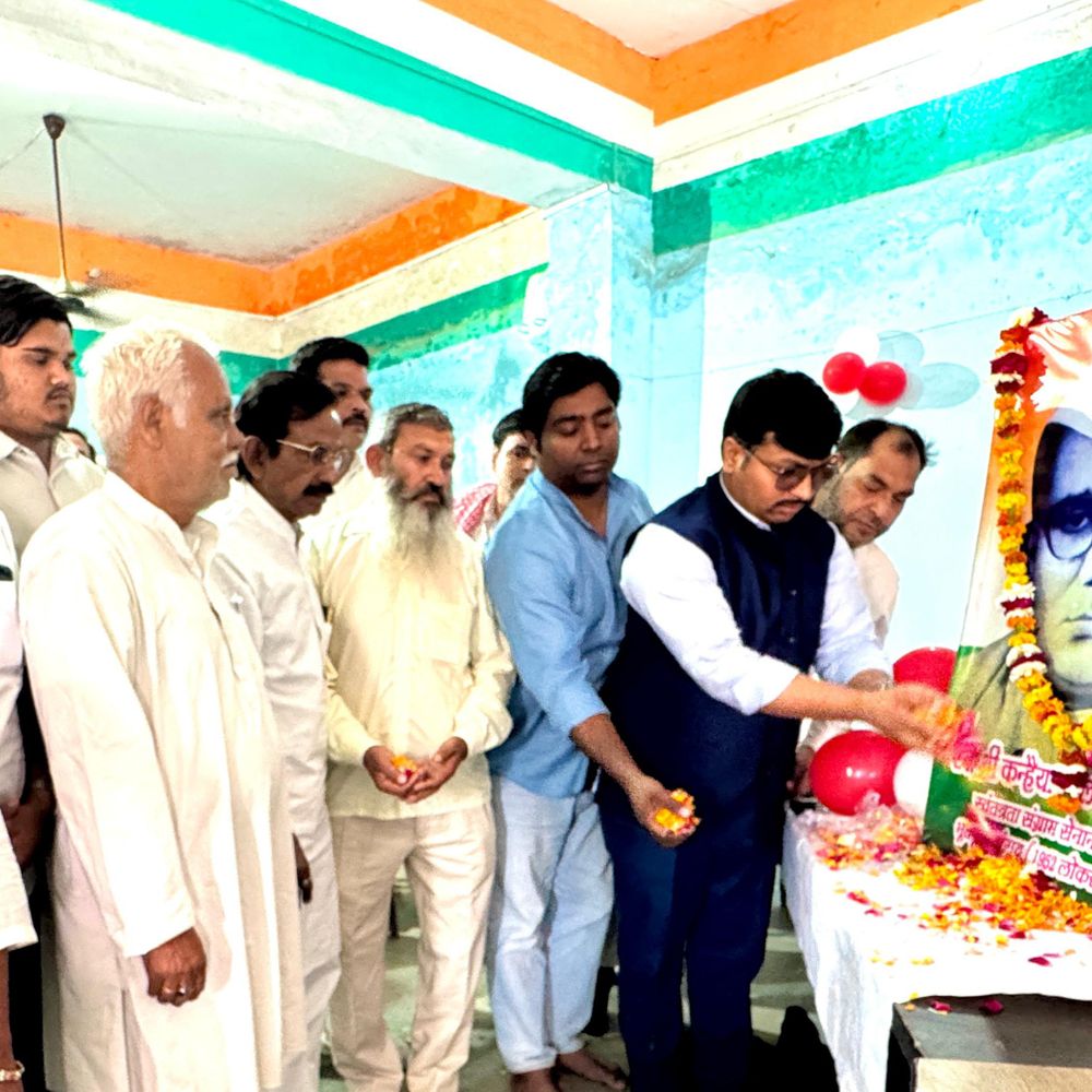 कांग्रेस ने कन्हैयालाल बाल्मिकी को जयंती पर किया याद:खुर्जा के पहले सांसद को दी श्रद्धांजलि, योगदान सराहा