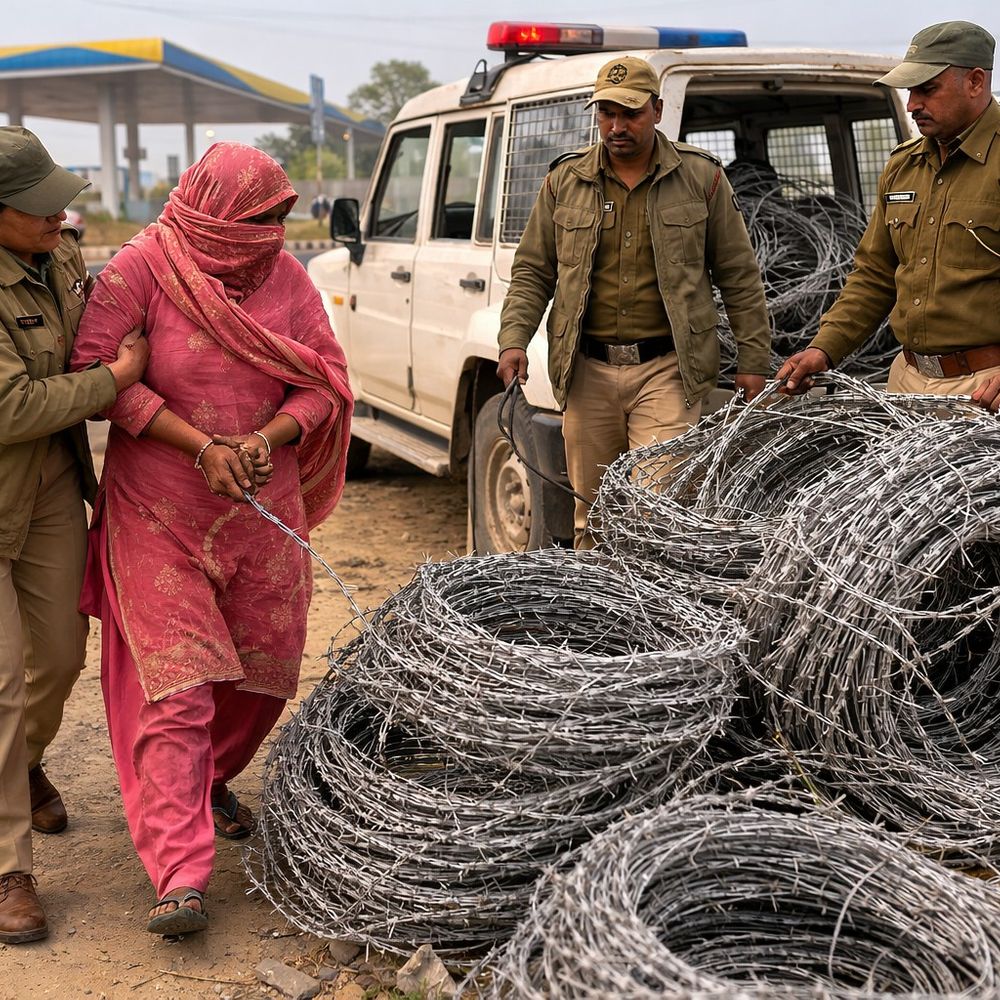 NH-9 पर 20 क्विंटल तार चोरी, महिला काबू:  सातरोड कैंट के पास गश्त के दौरान वन विभाग की टीम ने दबोचा, 2.71 लाख कीमत – Hisar News