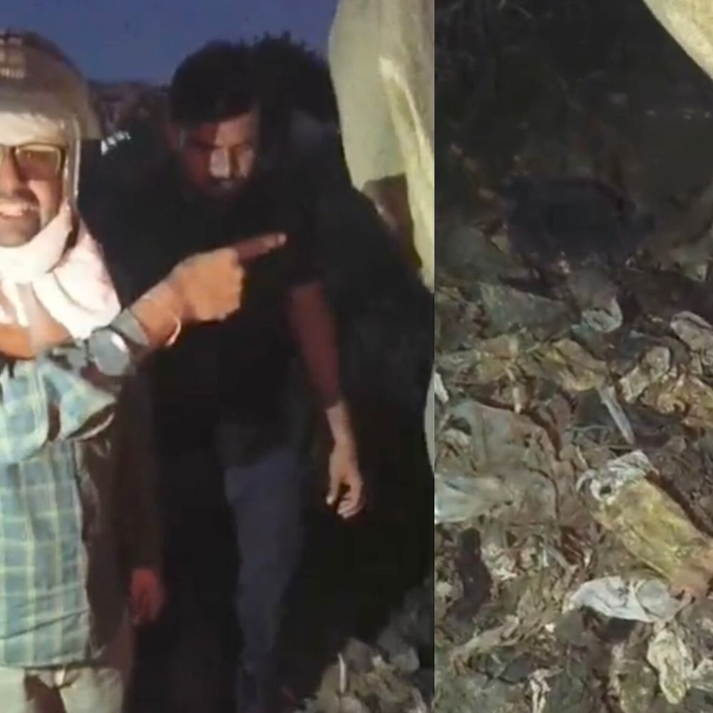 मुजफ्फरनगर में दिल्ली के कचरे से भरा ट्रक रोका:ग्रामीणों-भाकियू कार्यकर्ताओं ने पकड़ा, फैक्ट्रियों में जलाने का आरोप