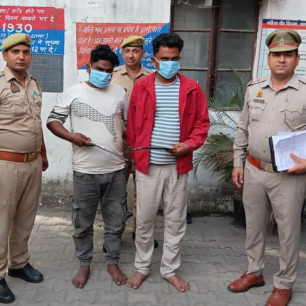 सहारनपुर में मकान मालिक पर हमला, दो आरोपी अरेस्ट:किराएदार के साले ने लोहे की रॉड से किया था वार, हथियार बरामद