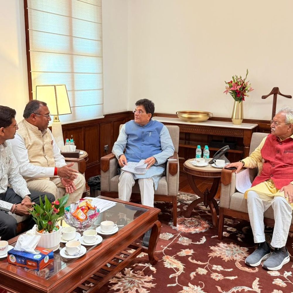 मेरठ ज्वेलरी पार्क पर हुई अहम चर्चा:सांसद वाजपेई के नेतृत्व में केंद्रीय मंत्री पीयूष गोयल से की मुलाकात