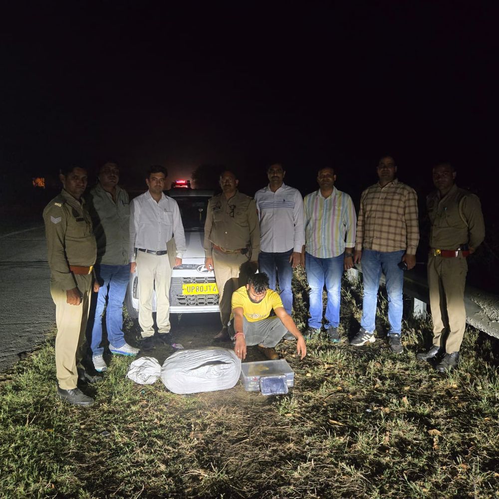 यमुना एक्सप्रेसवे पर एंटी नारकोटिक्स टास्क फोर्स की कार्रवाई:1.20 करोड़ रुपये की हेरोइन बरामद, एक आरोपी गिरफ्तार