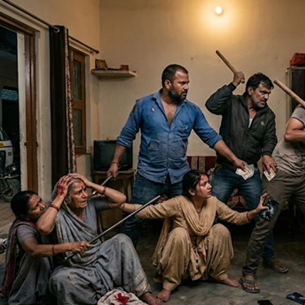 पलवल में युवक पर हमला, घर में मां-भाभी की पिटाई:  मोबाइल तोड़े, पैसे छीने; हमलावरों ने बाहर खड़ा टेम्पो भी पलटा – Palwal News