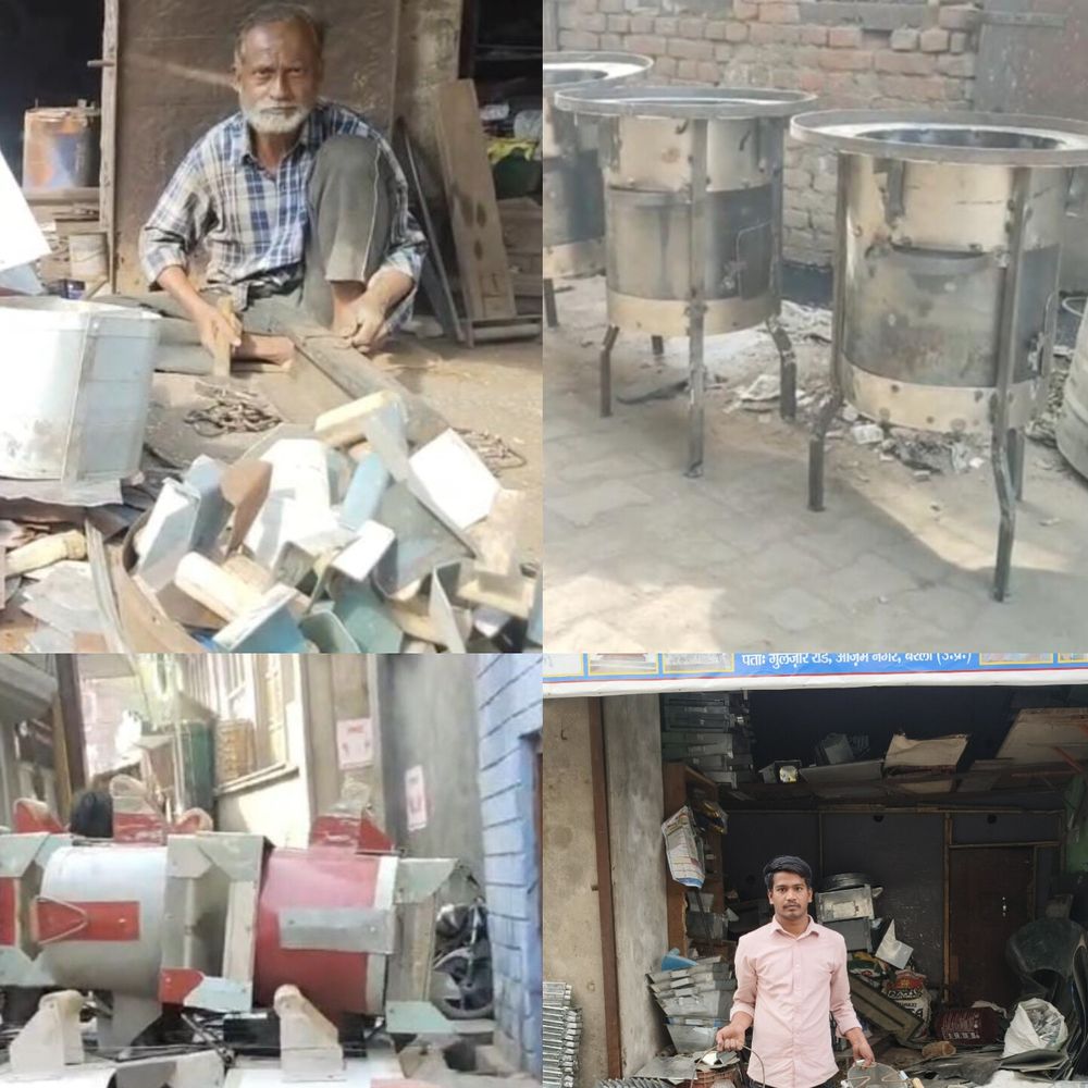 इंडक्शन के दाम पर बिक रही हैं कोयले वाली भट्ठियां:बरेली की बांस मंडी में कोयले के चूल्हों और अंगीठी की मांग में भारी उछाल