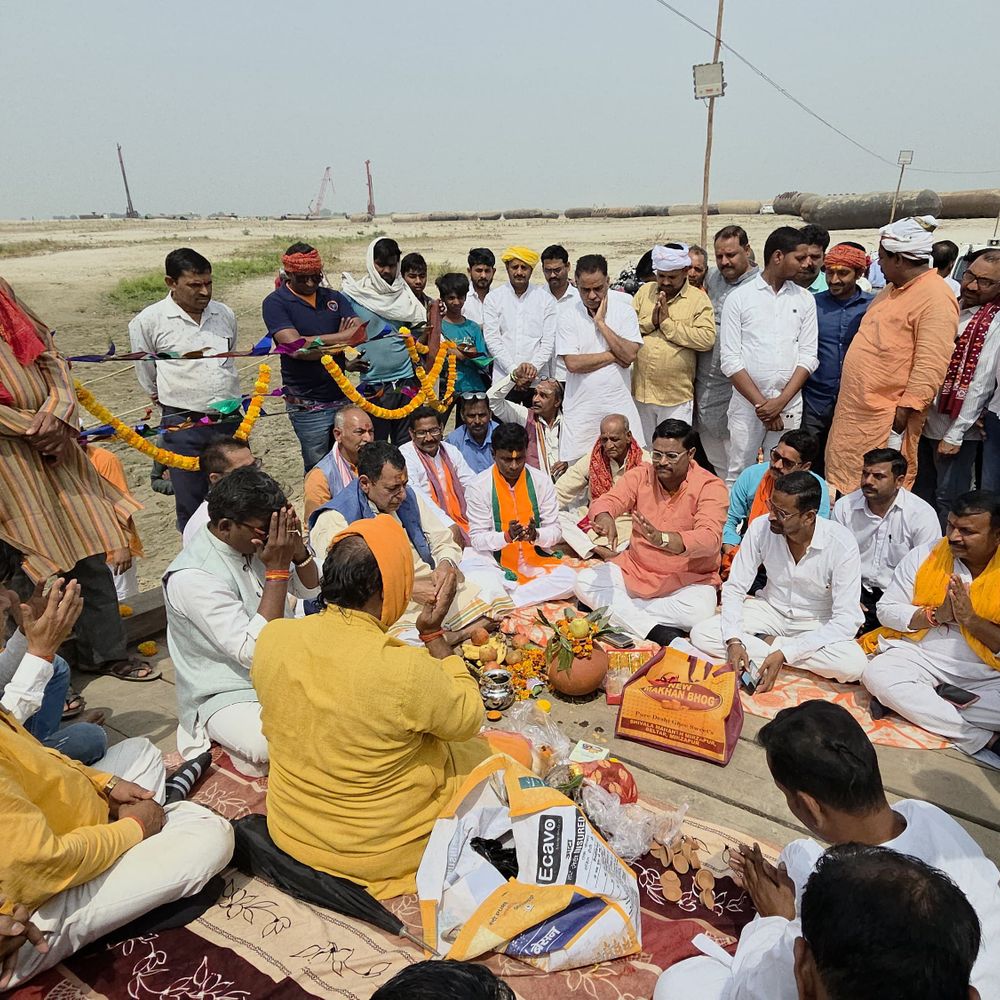 हरसिंहपुर-विंध्याचल प्लाटून पुल का उद्घाटन:भदोही समेत कई जिलों को आवागमन में मिलेगी सुविधा