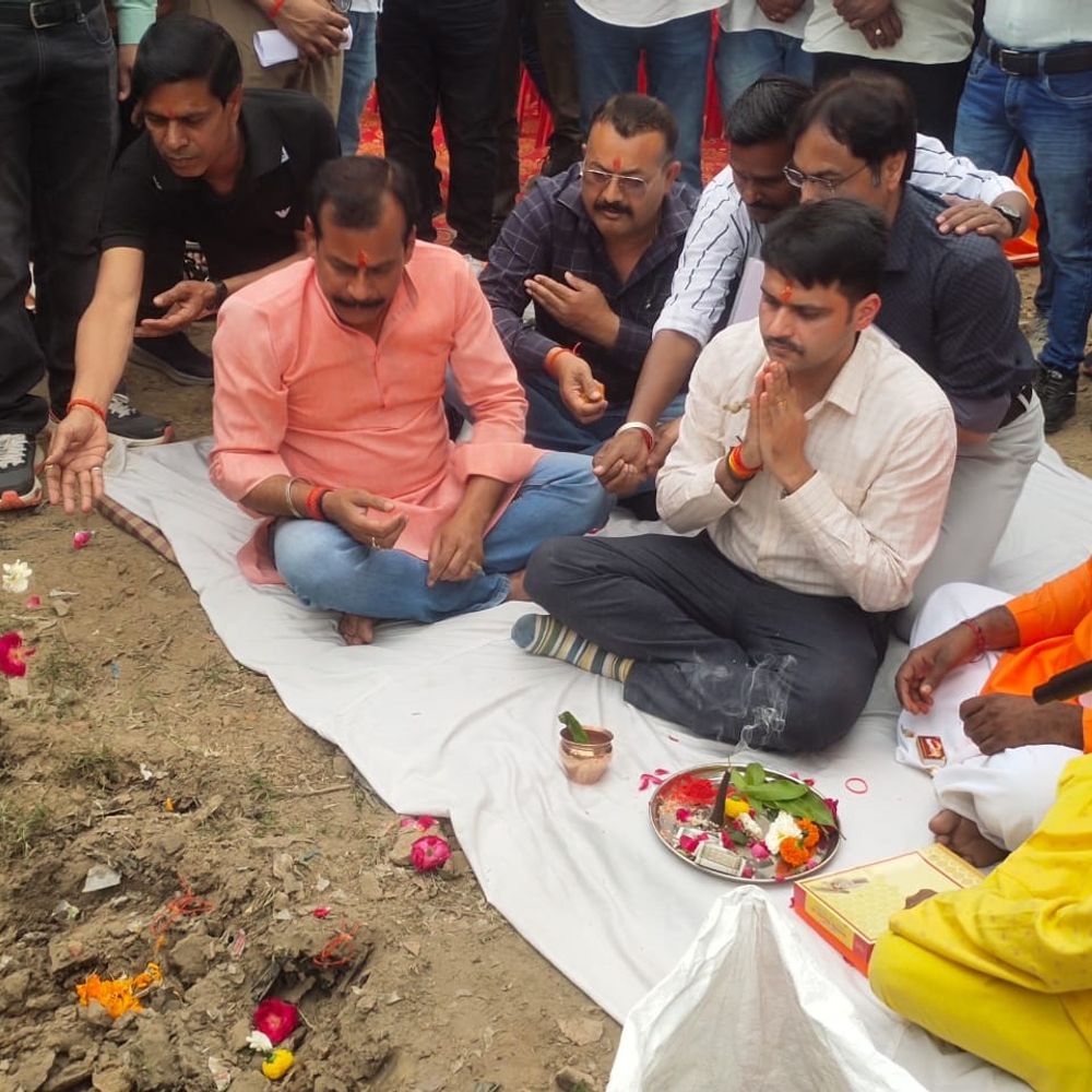 संकटा देवी-लालपुर मार्ग का शिलान्यास, फोरलेन बनेगा:लखीमपुर में चौड़ीकरण से जाम और दुर्घटनाओं से मिलेगी राहत